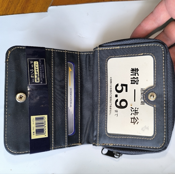 Fashion Milano Blue Canvas Wallet - Picture 6 of 10